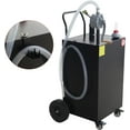 thumbnail image 3 of Acekid 45 Gallon Fuel Caddy, Portable Fuel Transfer Tank with Manual Pump, 4 Wheels, for Gasoline & Diesel, Black, 3 of 7