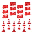 thumbnail image 4 of Miangastore Simulation Road Cone Fences Red Plastic 36Pcs 1.4x0.8x0.4in, 4 of 9