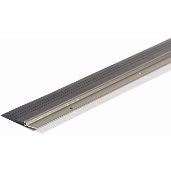 M-D Building Products 25716, 2-1/4" x 36" Heavy Duty Satin Nickel Door Sweep with Vinyl Seal