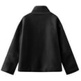 thumbnail image 5 of Liyamei Children's Solid Color Double Zipper Fleece Jacket Black 7-8 Years, 5 of 5