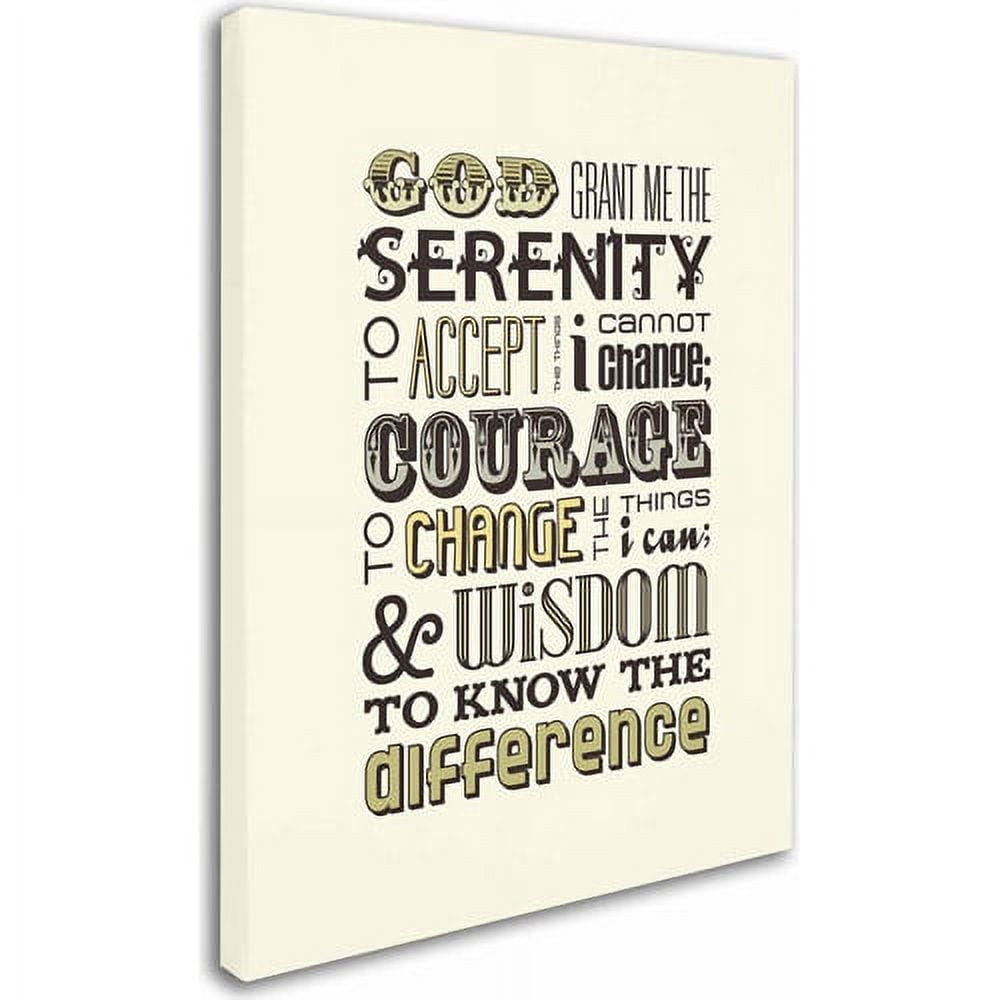 Trademark Fine Art "Serenity Prayer I" Canvas Art by Megan Romo