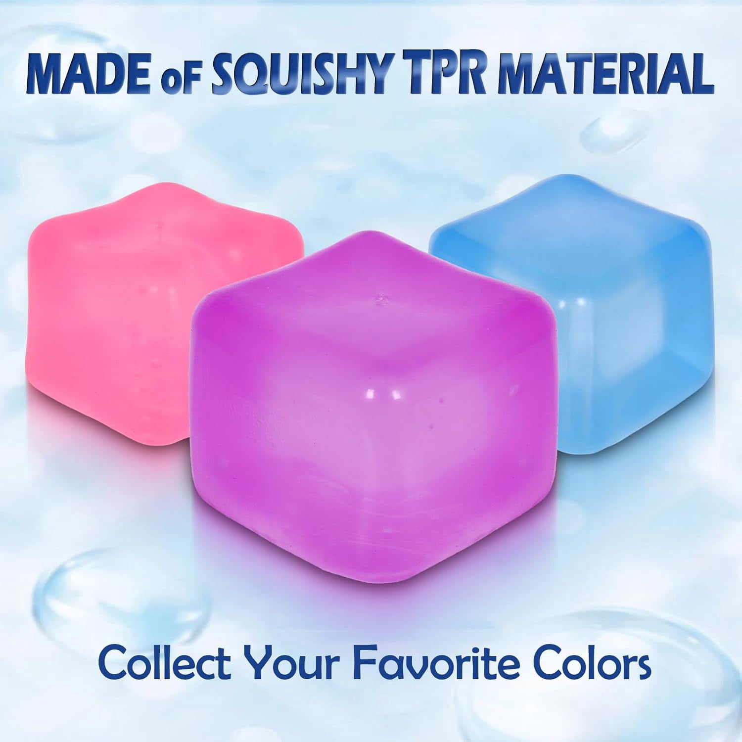 Adult-Size 2.76inch/7cm Stress Cube – Larger Than Mini Squishy Cubes, Slow-Rise Sensory Fidget for Stress Relief, Focus & Light Hand Exercise – Safe for Ages 3+ (Purple)