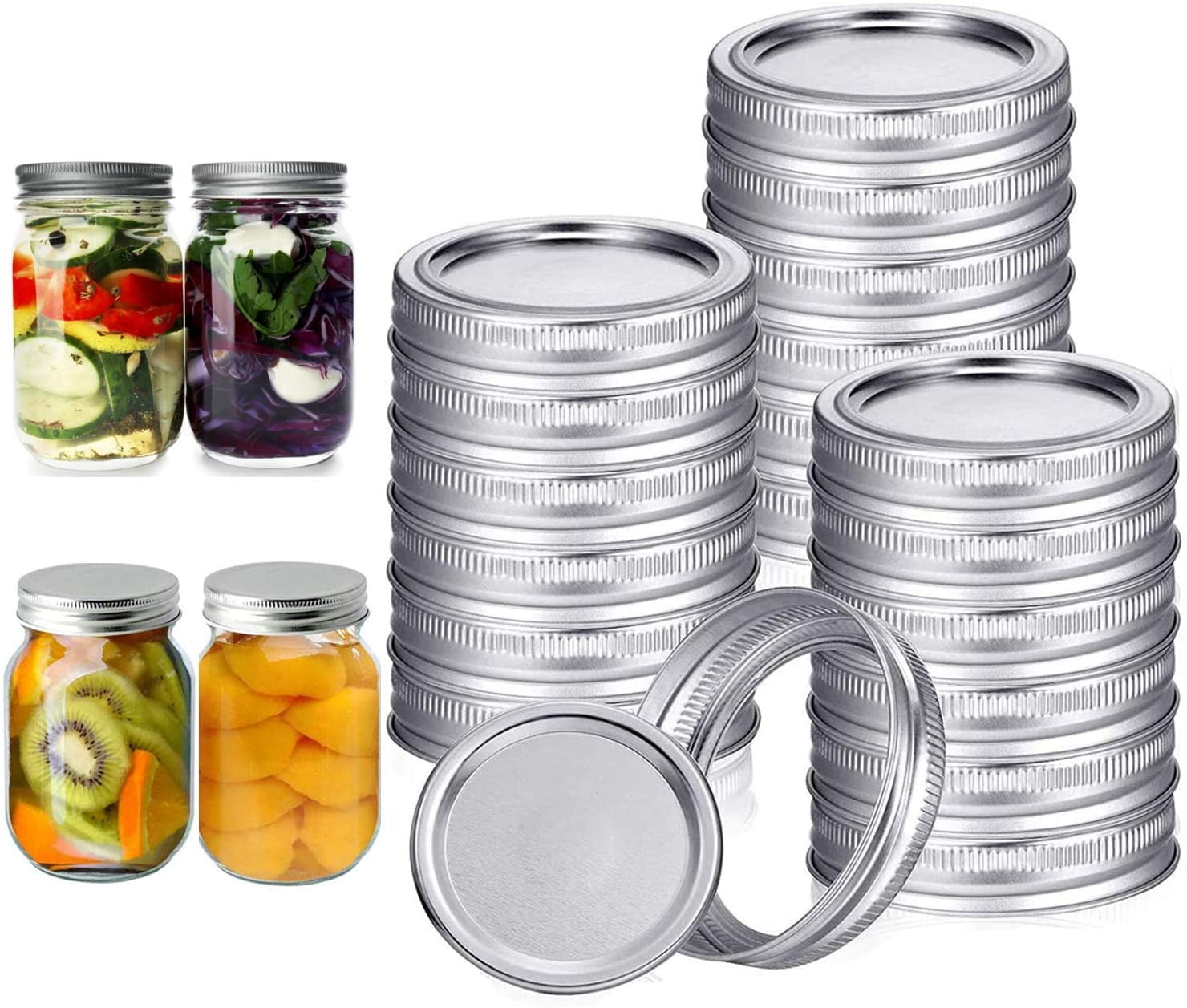 Canning Lids 24Set Regular mouth Canning Lids and band Leak Proof