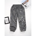 thumbnail image 5 of TTAO Kids Shiny Metallic Dance Pants Jazz Hip Hop Street Dance Harem Pants Black 5-6, 5 of 7
