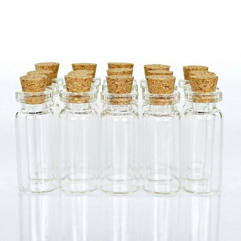 37x40x12.5mm 20ml Cute Glass Bottle with Corks Empty Transparent Tiny  Bottles wholesale Clear Jar Vials Well Packaging 50pcs