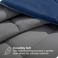 thumbnail image 4 of Bare Home 4-Piece Reversible Bed-in-a-Bag - Premium 1800 Collection - Twin XL, Dark Blue/Gray Comforter with Light Gray Sheet Set, 4 of 8
