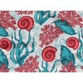 thumbnail image 6 of oneOone Rayon Turquoise Green Fabric Sea Shells Ocean Diy Clothing Quilting Fabric Print Fabric By Yard 56 Inch Wide, 6 of 8