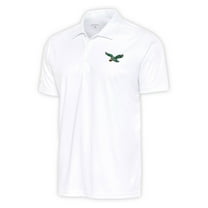 Men's Antigua White Philadelphia Eagles Team Logo Throwback Tribute Polo
