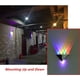 thumbnail image 3 of Aplique de pared triangular LED de 5 W para interiores, diseño moderno y original en aleación de aluminio, para dormitorio, pasillo y salón, luz decorativa - Luz de colores, 3 of 4
