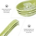 thumbnail image 2 of EeaseCA 8pcs Imitation Ceramic Long Handle Spoons Hook Style Soup Spoon Tableware Anti-slip Porridge Spoon Kitchen Utensil for Home Kitchen (Green), 2 of 8