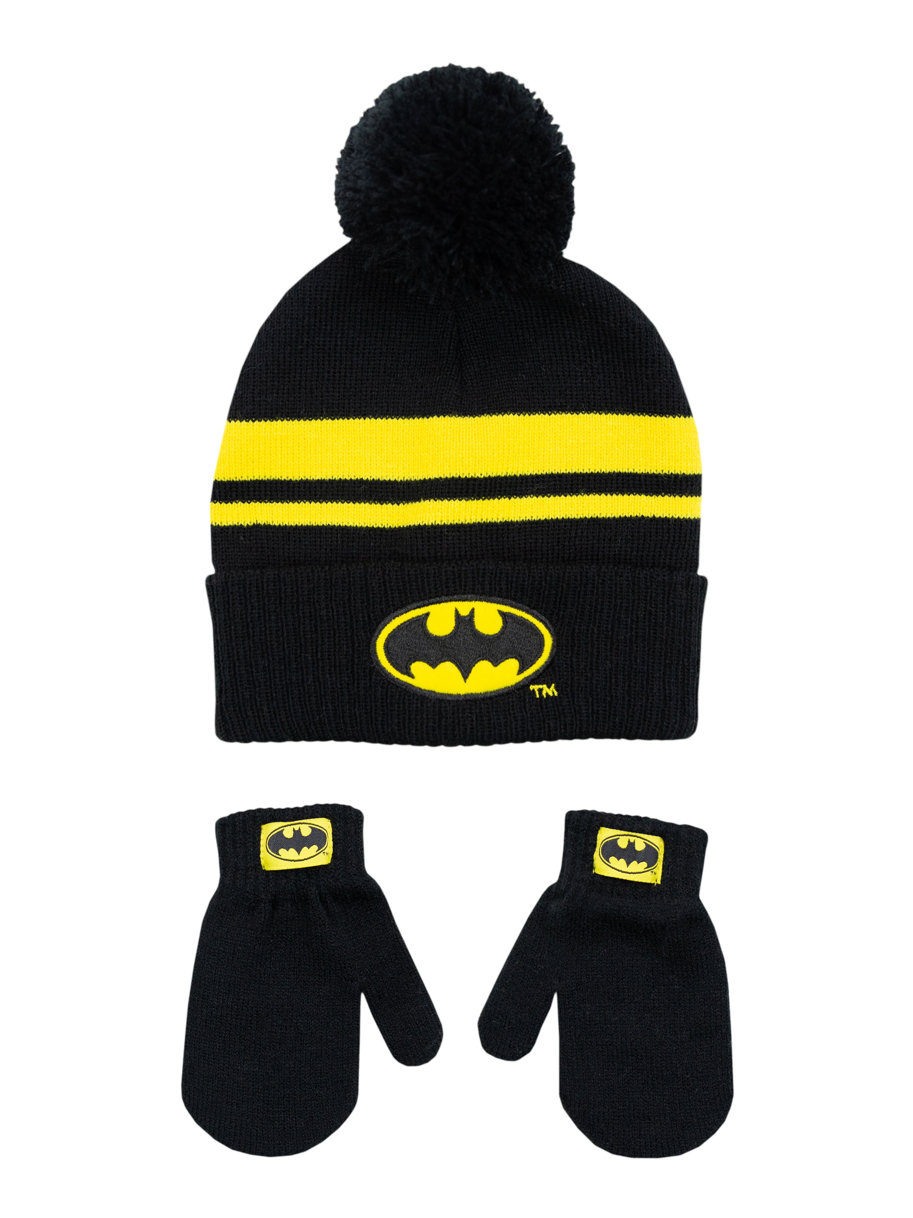 Batman Boys 2-Piece Beanie Style Hat & Mittens Set