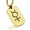Gold, variant on Stainless Steel Mercury Alchemy Symbol Dog Tag Pendant Necklace
