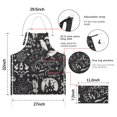 thumbnail image 7 of Black Halloween Letter Bat Apron-Garden Aprons for Women with Pockets-Cotton Linen Waterproof Kitchen Cooking Gardening Aprons Adjustable for Kitchen,Cooking,BBQ and Salon 32"x27", 7 of 7