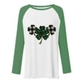 thumbnail image 4 of Plus Size Women's St. Patrick's Day Themed Printed Pullover Raglan Sleeve Round Neck Shirt, 4 of 5