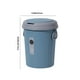 thumbnail image 3 of QTBIUQ - Papelera de baño de gran capacidad con tapa, 6 l, redonda, gruesa, color azul, 3 of 8