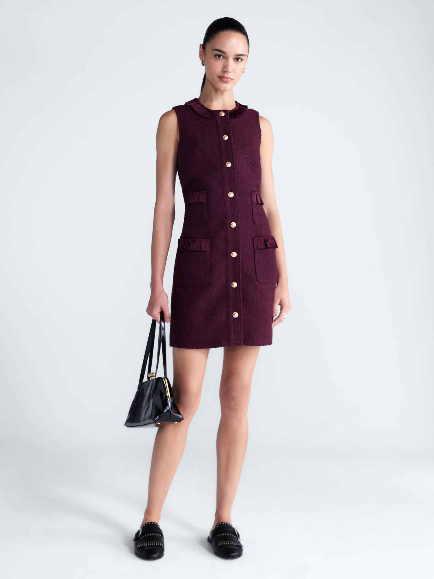 Free Assembly Women's and Women's Plus Sleeveless Button Front Combo Shift Dress, Sizes XS-4X