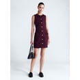 thumbnail image 3 of Free Assembly Women's and Women's Plus Sleeveless Button Front Combo Shift Dress, Sizes XS-4X, 3 of 6