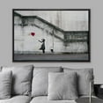 thumbnail image 3 of wall26 Framed Canvas Print Wall Art Banksy There is Always Hope Girl with Balloon Graffiti &amp; Street Art Pop Culture Illustrations Pop Art Dark for Living Room, Bedroom, Office - 24"x36", 3 of 5