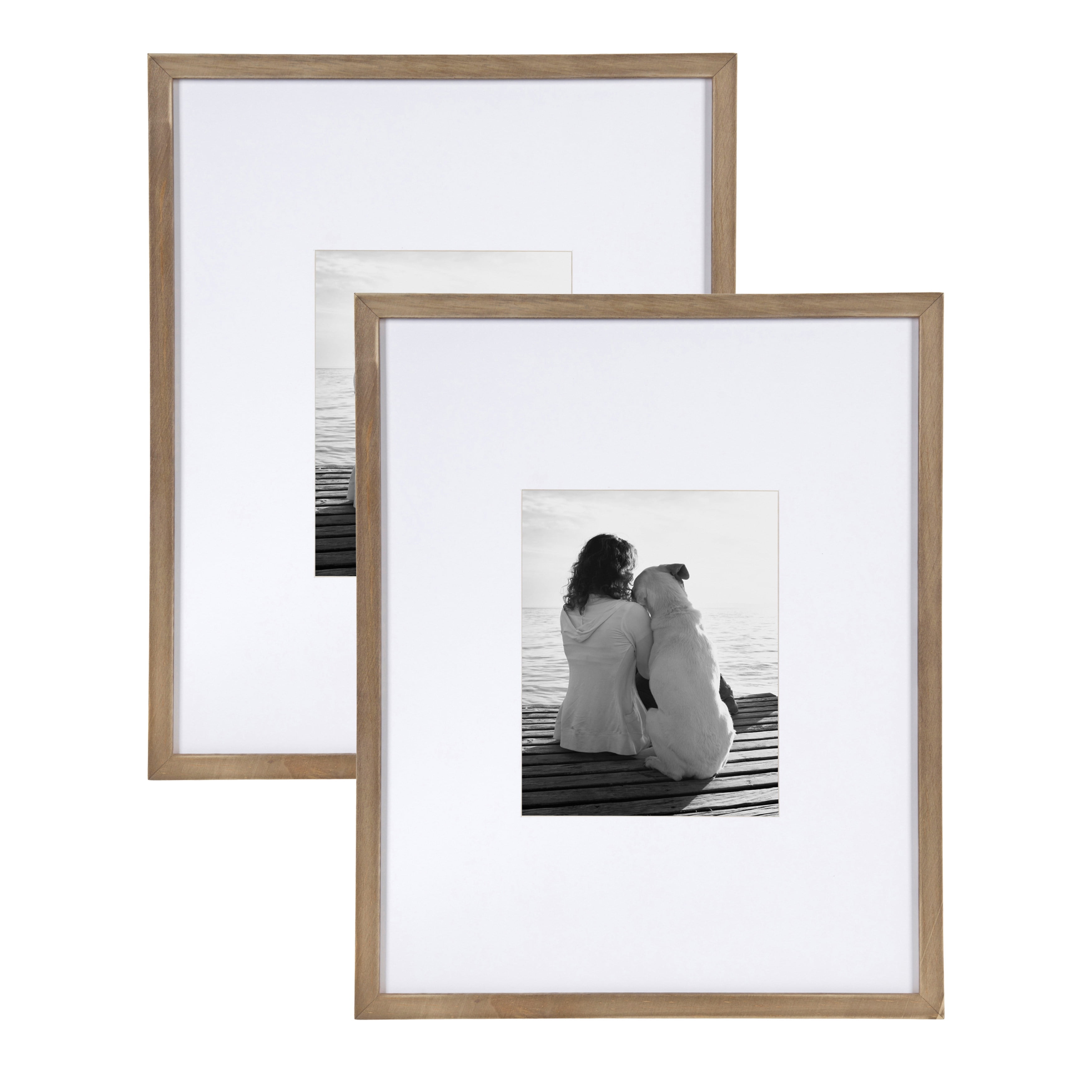 DesignOvation Gallery Wood Photo Frame Set for Customizable Wall