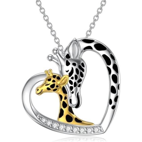 Giraffe Necklace Sterling Silver Giraffe Pendant Jewelry Mother's Day Gifts for Women