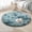 Blue, variant on Round Rug for Bedroom Aesthetic,Circle Rug,Fluffy Plush Circle Area Rugs for Living Room,Fuzzy Modern Cool Carpet,Office Playroom Home Decor,15.7x15.7 Inch(Grey)