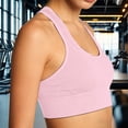 thumbnail image 5 of Rhuody Women Tank Tops Racerback U Neck Sports Cropped Tanks Wire Free Built In Bra Soft Layering Tops For Yoga Gym Charm Clothes 3Xl Pink, 5 of 7