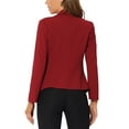 thumbnail image 4 of INSPIRE CHIC Women's Work Blazer Lapel Collar Long Sleeve Jacket Suit Blazer 2XL Burgundy, 4 of 7