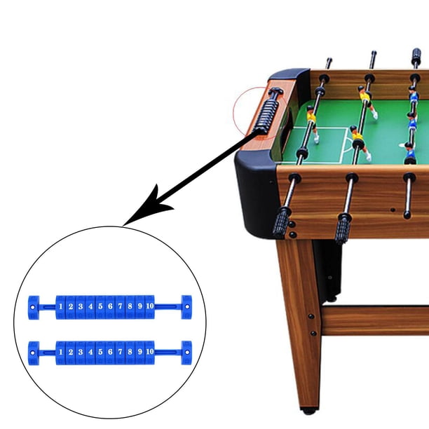 Contadores de puntuación de futbolín universales de 2 piezas, contadores de Azul Sharpla Contadores de puntuación de futbolín
