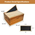 thumbnail image 3 of Ourlova 10-Frame Deep Brood Box, Langstroth Hive Body with Wax-Coated Frames & Foundations (1 Box), 3 of 8