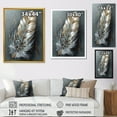 thumbnail image 4 of Designart "Gold Feather Wanderlust IV" Glam Feather Wall Art For Bathroom, 4 of 5