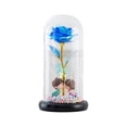 thumbnail image 2 of Lámpara LED decorativa Sunnimix Flores de rosas artificiales cubierta de vidrio hecha a mano eterna azul Flores eternas, 2 of 8