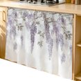 thumbnail image 2 of Purple Spring Floral Cabinet Curtain 35"Wx35"L,Dustproof Under Sink Skirt with Self Adhesive Tape,Summer Botanical Weeping Vintage Cabinet Curtain Cover for Kitchen Sink,Bathroom Vanity,Laundry Room, 2 of 9