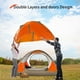 thumbnail image 3 of BISINNA Tienda de campaña para 2/4 personas Tienda de campaña ligera para mochileros Impermeable a prueba de viento Dos puertas Fácil instalación Tiendas de campaña al aire libre de doble capa para ac, 3 of 5