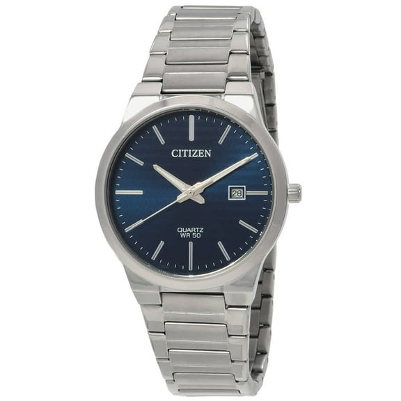 Citizen Quartz Blue Dial Stainless Steel Men's Watch BI5060-51L