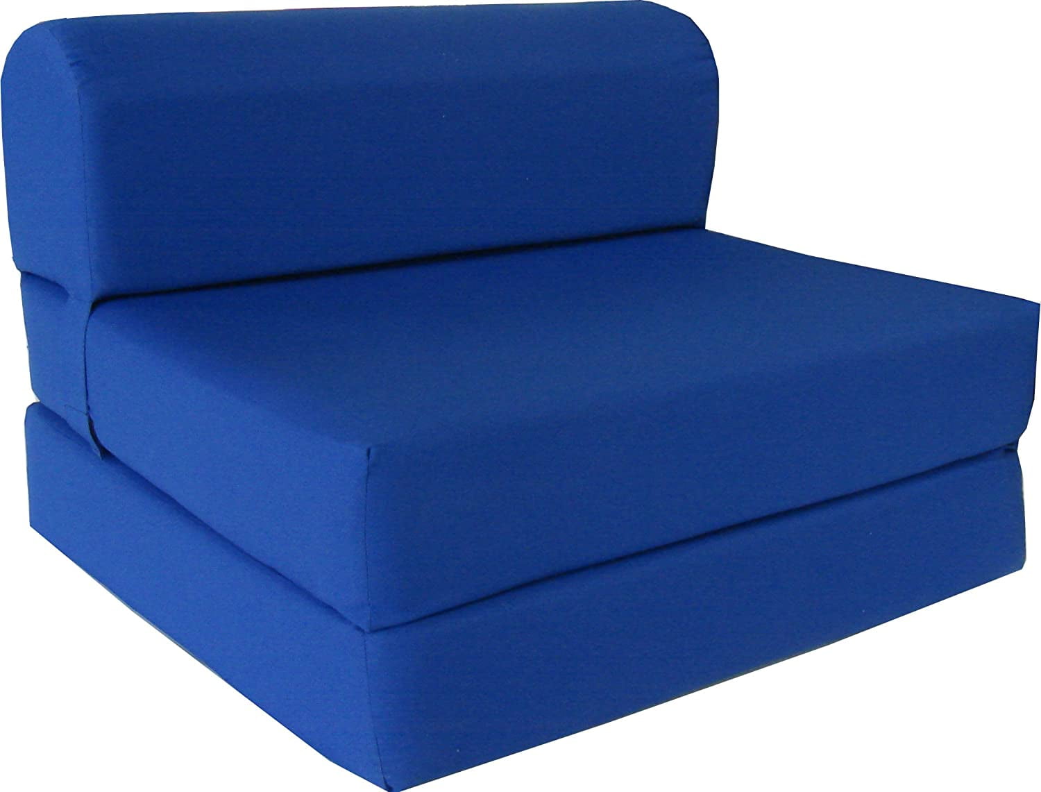 Royal Blue Sleeper Chair Folding Foam Bed Sized 6" Thick X 32" Wide X