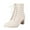 White, variant on 2DXuixsh Dress Boots Women Lace up Short Boots Thick Middle Heel Boots Short Ankle Boots Lightweight Stacked Heel Fashion Ankle Bootie Black Size 39