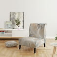 thumbnail image 2 of Designart "Abstract Geode Marble Waves Grey" Upholstered Modern & Contemporary Accent Chair and Fractals Arm Chair - Multiple Color & Pattern, 2 of 7