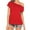 Red, variant on Ussuma off The Shoulder Tops for Women Plus Size Tops for Women Women'S Casual off Shoulder Tops Short Sleeve T Loose Summer Blouse Shirt Holiday Gift Finder Solidcolor