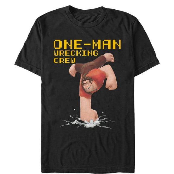 Men's Ralph Breaks the Internet Wrecking Crew Graphic Tee Black Medium