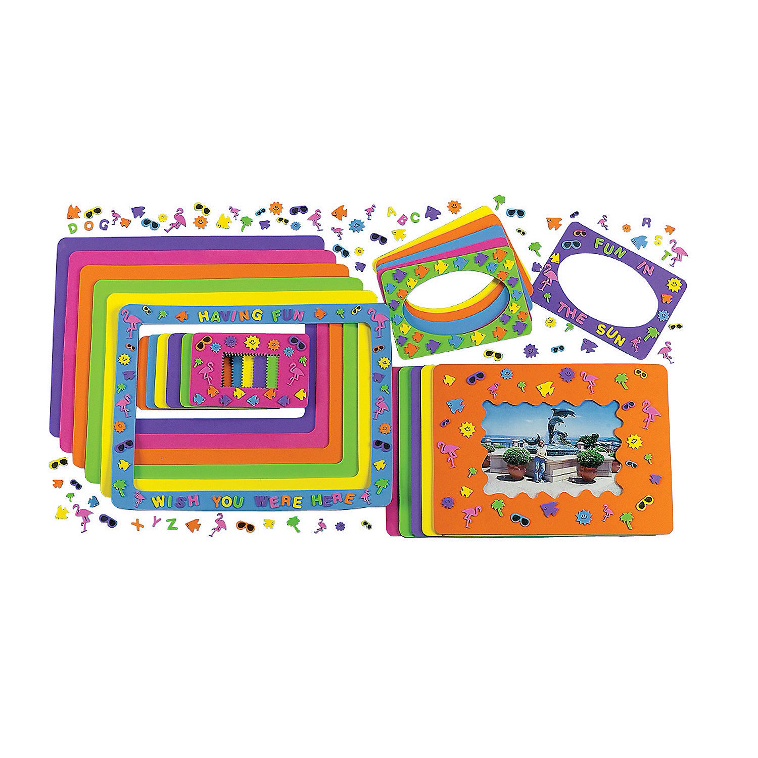 Foam Summer Fun Frames & Shapes Craft Kit Craft Kits 1024 Pieces
