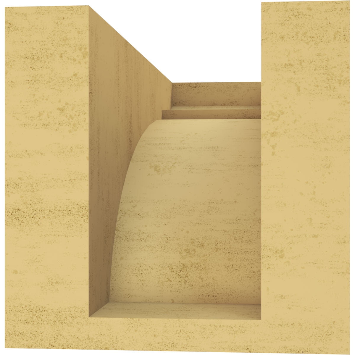 4"W x 8"D x 4"H Wide Yorktown Rough Cedar Woodgrain TimberThane Corbel, Primed Tan