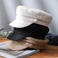 thumbnail image 2 of Boinas para mujer, sombrero de sol, boina azul marino, sombreros Retro octogonales casuales, gorra con visera, enviar novia, moda de primavera y verano Fivean unisex, 2 of 2