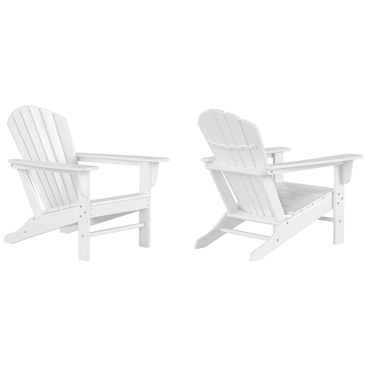 Polytrends  Altura  Outdoor Eco-Friendly All Weather Poly Patio Adirondack Chair (Set of 2) White