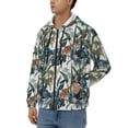 thumbnail image 3 of Goofa Hawaiian Style Pattern Mens Full-zip Hoodie, Zip-up Pullover Hooded Sweatshirt, Kangaroo Pocket Hoodie Ideal for Daily Wear, Travel, and Home-3X-Large, 3 of 5