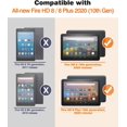 thumbnail image 2 of Case Fit All-New Fire HD 8/HD 8 Plus Tablet(10th Generation,2020 Release), Full-Body Hard Back Cover 90 Degree Rotating Adjustable Stand Cover Case with Auto Wake/Sleep Function - Black, 2 of 7