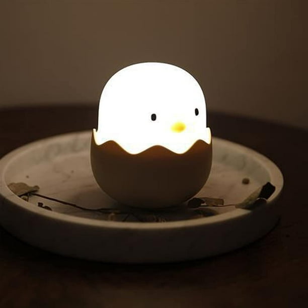 Luz de noche LED para niños, luz de noche portátil recargable por USB, regulable, lámpara de noche de silicona para habitación de bebé, dormitorio, lectura, luz de noche para habitación de niños (luz
