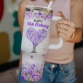 thumbnail image 3 of Women 50th Birthday Tumbler,50 Year Old Women Gifts Ideas-Women Birthday Insulated Tumbler With Handle and Straw (50th), 3 of 6
