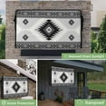 thumbnail image 2 of Outdoor TV Cover 80 to 85 Inches, Aztec Southwestern Ethnic Tribal Style Geometric Black Grey Waterproof TV Cover with Remote Control Pocket, Flat Screen TV Cover Protector for Outside TV, 2 of 6