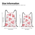 thumbnail image 2 of Xecao Pink Hearts Pattern Sports Drawstring Backpack - String Swim Gym Bag with Wet Proof Pocket for Women&Men-Small, 2 of 6