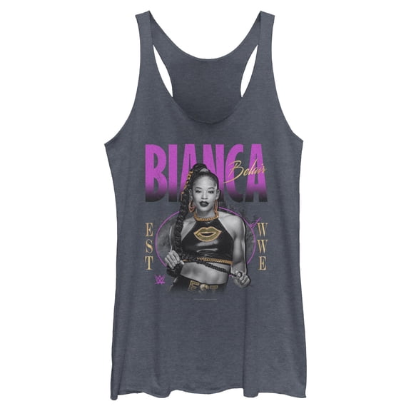 Womens WWE Gold Bianca Belair Racerback Tank